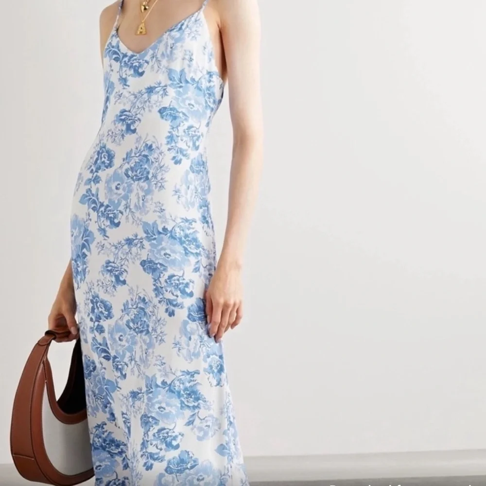 Reformation Floral Blue and White Dress - Picture 1 of 9